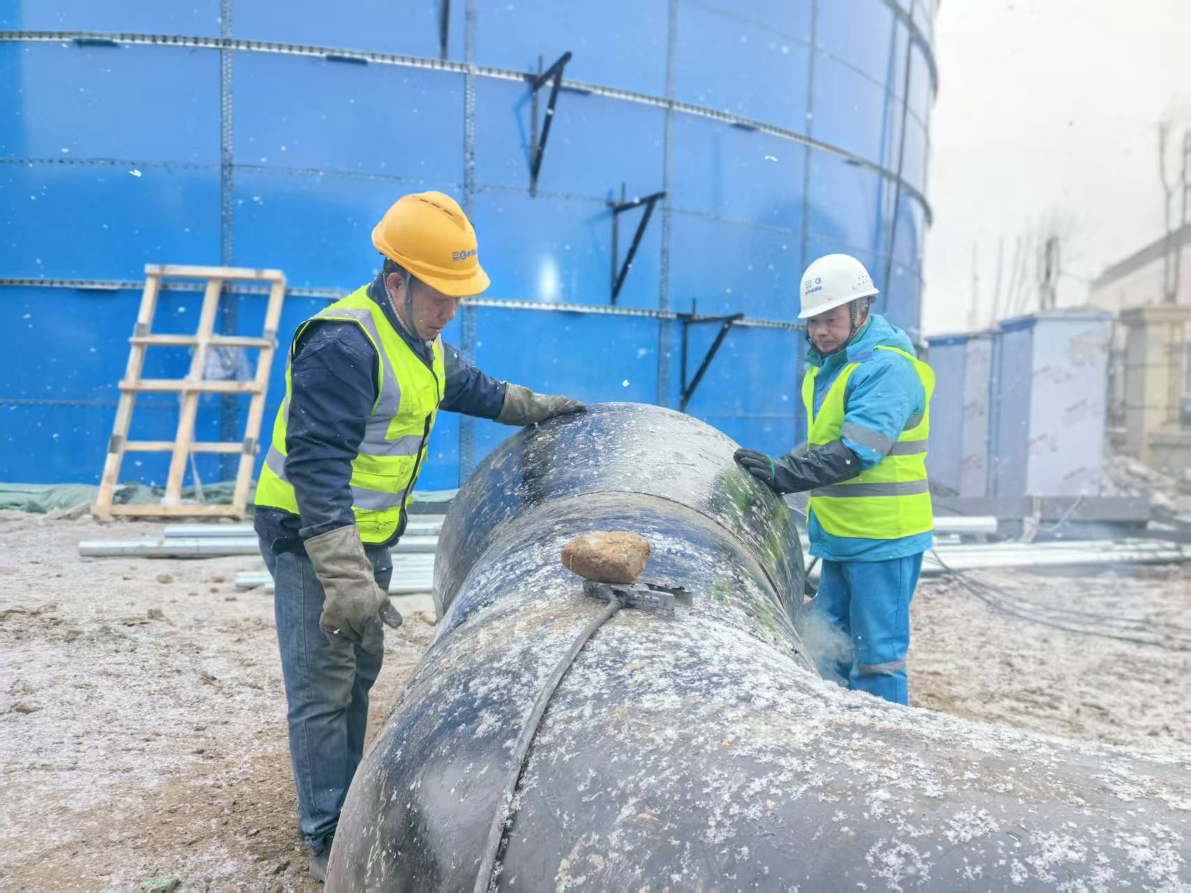 雪夜砺初心 实干践使命——智能装备公司西宁污水应急调蓄项目攻坚施工纪实